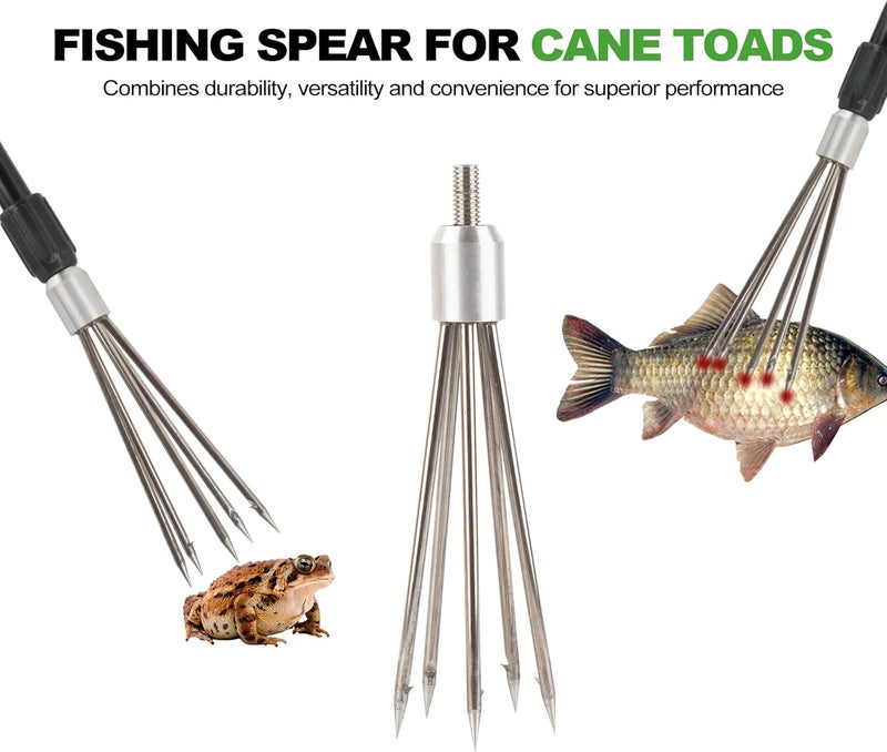 Smarkey Fishing Harpoon Spear Gig Gaff Fork Hook for Frog Cane Toad Bullfrogs Bufo Flounder Fish Mole Remove Trap Catching - Image 5